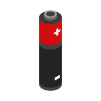 Isometric battery on white background vector