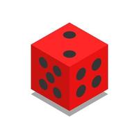 Isometric dice on a white background vector