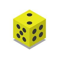 Isometric dice on a white background vector