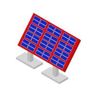 Isometric solar panel on a white background vector