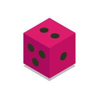 Isometric dice on a white background vector