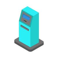 Isometric atm on a white background vector