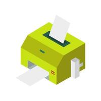 Isometric printer on a white background vector