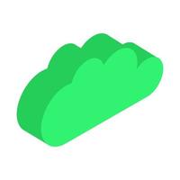 Isometric cloud on white background vector