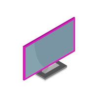 Isometric computer on white background vector