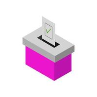 Vote isometric on white background vector