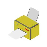 Isometric printer on a white background vector