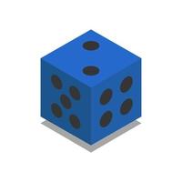 Isometric dice on a white background vector