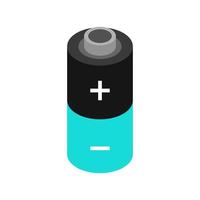 Isometric battery on white background vector