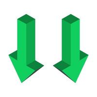 Isometric arrow on white background vector