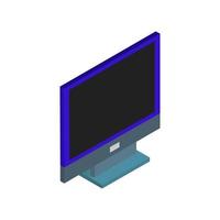 Isometric computer on white background vector