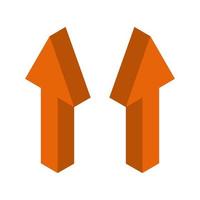 Isometric arrow on white background vector