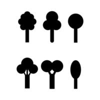 Set of trees on white background vector