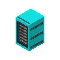 Isometric server on a white background vector