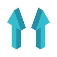 Isometric arrow on white background vector