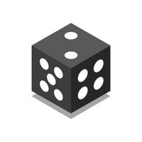 Isometric dice on a white background vector