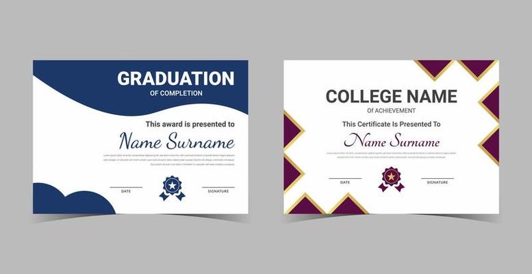 Certificate of Appreciation template, certificate of achievement, awards diploma template