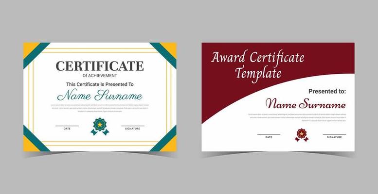 Certificate of Appreciation template, certificate of achievement, awards diploma template