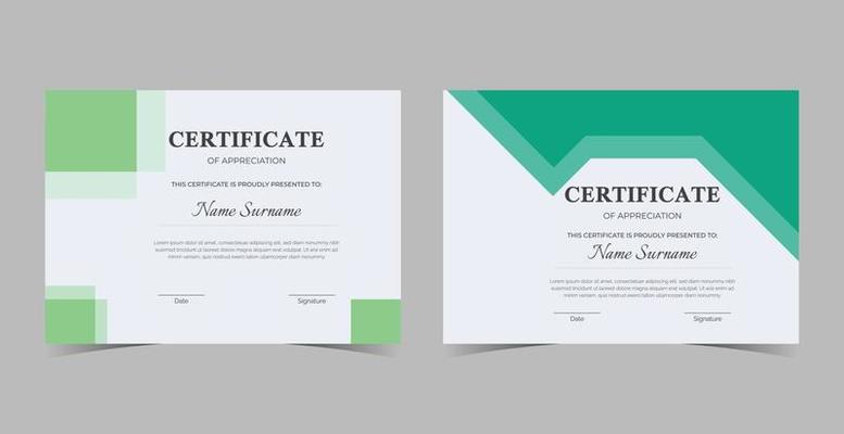 Certificate of Appreciation template, certificate of achievement, awards diploma template