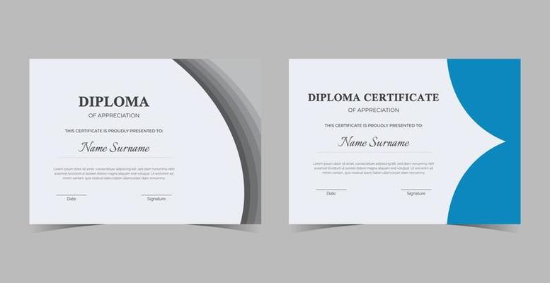 Certificate of Appreciation template, certificate of achievement, awards diploma template