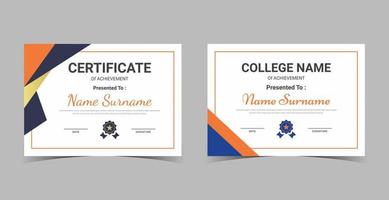 Certificate of Appreciation template, certificate of achievement, awards diploma template vector