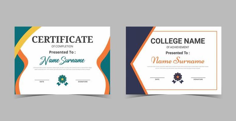 Certificate of Appreciation template, certificate of achievement, awards diploma template