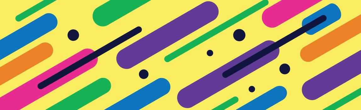 Modern abstraction, composition made of various rounded shapes of lines in color - Vector