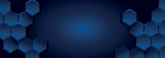 Abstract web background, many hexagons on a dark blue background - Vector