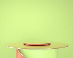 Abstract geometric shapes of product display with minimal and modern concepts, pedestal, podium, stand, 3D rendering. photo