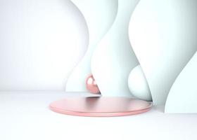 3d abstract background, mock up scene geometry shape podium for product display, 3d illustration. photo