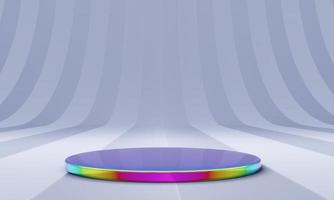 Pedestal for display, platform for design, blank product. 3D rendering. photo