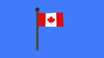 Canada flag on background video