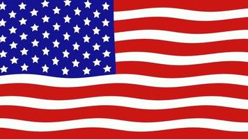 United states flag on background video