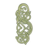 Urnes snake with extended stomach vector