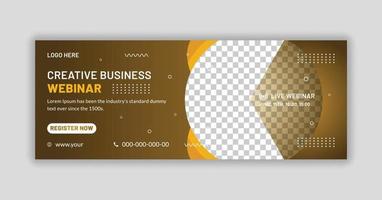 Digital marketing business webinar, web banner, social media post vector