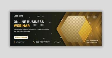 Digital marketing business webinar banner vector