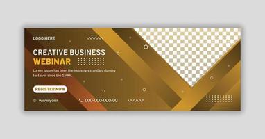 Digital marketing business webinar, web banner, social media post vector