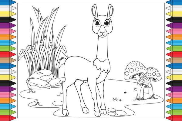 coloring cute animal cartoon for kids