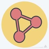 vector de icono de molécula - estilo mate de color