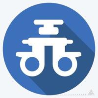 Icon Vector of Eye Exam 6 - Long Shadow Style