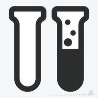 Icon Vector of Vials 3 - Glyph Style