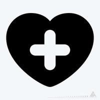Icon Vector of Pulse - Glyph Style
