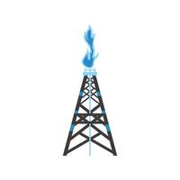 fracking tower gas and oil rig industry vector