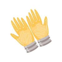 garden gloves tool and equipment vector