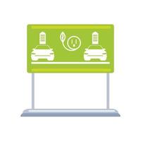 traffic sign board electric car charge zone vector