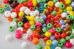 Colorful beads background photo