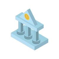 bank money safety investment business icon isometric style vector