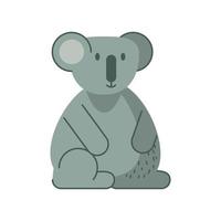 koala sitting jungle animal in cartoon abstract design vector