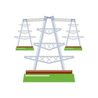 power lines and electric pylons energy vector