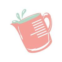 pitcher with juice utensil cooking sketch isolated style vector